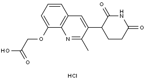 2-((3-(2,6-Dioxopiperidin-3-yl)-2-methylquinolin-8-yl)oxy)acetic acid hydrochloride Structure