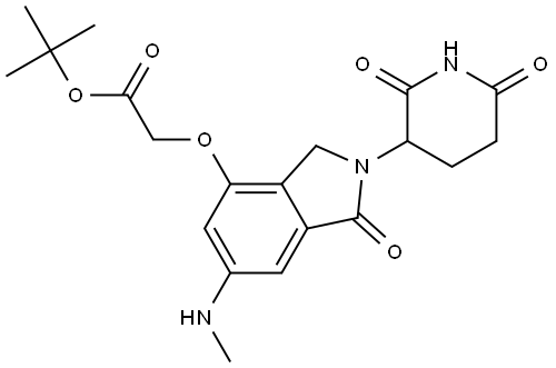 tert-butyl 2-((2-(2,6-dioxopiperidin-3-yl)-6-(methylamino)-1-oxoisoindolin-4-yl)oxy)acetate Structure