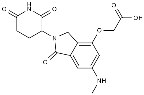 2-{[2-(2,6-dioxopiperidin-3-yl)-6-(methylamino)-1-oxo-2,3-dihydro-1H-isoindol-4-yl]oxy}acetic acid Structure