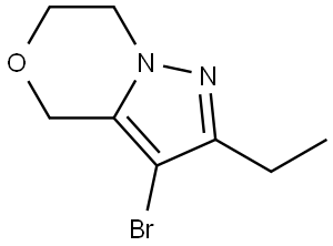 3-Bromo-2-ethyl-6,7-dihydro-4H-pyrazolo[5,1-c][1,4]oxazine Structure