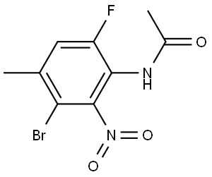 Acetamide, N-(3-bromo-6-fluoro-4-methyl-2-nitrophenyl)- Structure