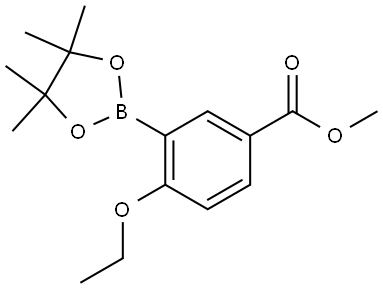 Benzoic acid, 4-ethoxy-3-(4,4,5,5-tetramethyl-1,3,2-dioxaborolan-2-yl)-, methyl ester Structure