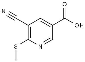 3-Pyridinecarboxylic acid, 5-cyano-6-(methylthio)- 구조식 이미지