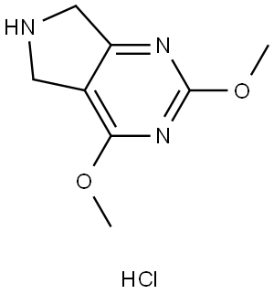 5H-Pyrrolo[3,4-d]pyrimidine, 6,7-dihydro-2,4-dimethoxy-, hydrochloride (1:1) Structure