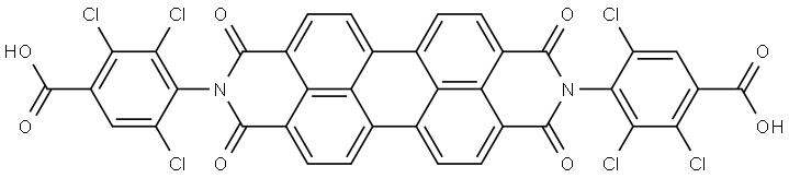 4,4'-(1,3,8,10-tetraoxoanthra[2,1,9-def:6,5,10-d'e'f']diisoquinoline-2,9(1H,3H,8H,10H)-diyl)bis(2,3,5-trichlorobenzoic acid) Structure