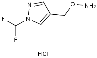 Hydroxylamine, O-[[1-(difluoromethyl)-1H-pyrazol-4-yl]methyl]-, hydrochloride (1:1) Structure