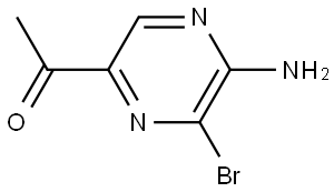 Ethanone, 1-(5-amino-6-bromo-2-pyrazinyl)- Structure