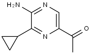 Ethanone, 1-(5-amino-6-cyclopropyl-2-pyrazinyl)- Structure