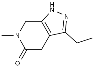 5H-Pyrazolo[3,4-c]pyridin-5-one, 3-ethyl-1,4,6,7-tetrahydro-6-methyl- Structure