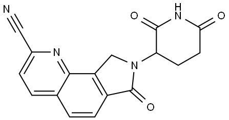 7H-Pyrrolo[3,4-h]quinoline-2-carbonitrile, 8-(2,6-dioxo-3-piperidinyl)-8,9-dihydro-7-oxo- Structure