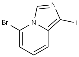 Imidazo[1,5-a]pyridine, 5-bromo-1-iodo- Structure