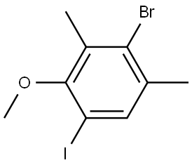 Benzene, 2-bromo-5-iodo-4-methoxy-1,3-dimethyl- Structure