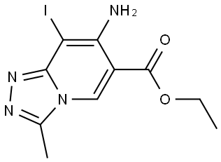 1,2,4-Triazolo[4,3-a]pyridine-6-carboxylic acid, 7-amino-8-iodo-3-methyl-, ethyl ester Structure