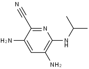 2-Pyridinecarbonitrile, 3,5-diamino-6-[(1-methylethyl)amino]- Structure