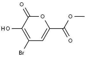 2H-Pyran-6-carboxylic acid, 4-bromo-3-hydroxy-2-oxo-, methyl ester Structure