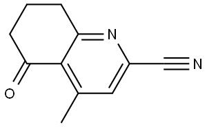 2-Quinolinecarbonitrile, 5,6,7,8-tetrahydro-4-methyl-5-oxo- Structure