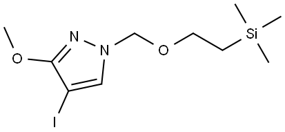 1H-Pyrazole, 4-iodo-3-methoxy-1-[[2-(trimethylsilyl)ethoxy]methyl]- Structure