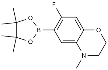 2H-1,4-Benzoxazine, 7-fluoro-3,4-dihydro-4-methyl-6-(4,4,5,5-tetramethyl-1,3,2-dioxaborolan-2-yl)- Structure