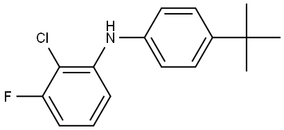 Benzenamine, 2-chloro-N-[4-(1,1-dimethylethyl)phenyl]-3-fluoro- Structure