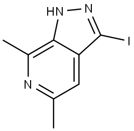 1H-Pyrazolo[3,4-c]pyridine, 3-iodo-5,7-dimethyl- Structure