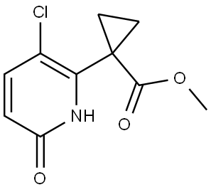 Methyl 1-(3-chloro-6-oxo-1,6-dihydropyridin-2-yl)cyclopropane-1-carboxylate Structure