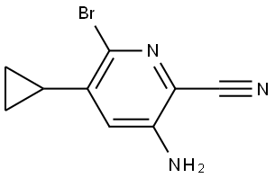 2-Pyridinecarbonitrile, 3-amino-6-bromo-5-cyclopropyl- 구조식 이미지