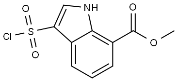 methyl 3-(chlorosulfonyl)-1H-indole-7-carboxylate Structure