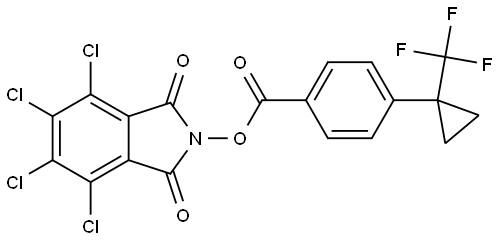 4,5,6,7-tetrachloro-1,3-dioxoisoindolin-2-yl 4-(1-(trifluoromethyl)cyclopropyl)benzoate Structure