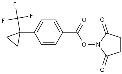 2,5-dioxopyrrolidin-1-yl 4-(1-(trifluoromethyl)cyclopropyl)benzoate Structure