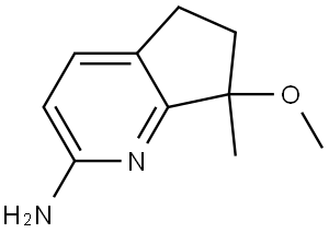 5H-Cyclopenta[b]pyridin-2-amine, 6,7-dihydro-7-methoxy-7-methyl- Structure