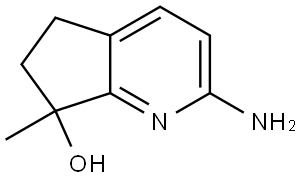 5H-Cyclopenta[b]pyridin-7-ol, 2-amino-6,7-dihydro-7-methyl- Structure