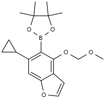 2-(6-Cyclopropyl-4-(methoxymethoxy)benzofuran-5-yl)-4,4,5,5-tetramethyl-1,3,2-dioxaborolane Structure