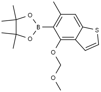 2-(4-(Methoxymethoxy)-6-methylbenzo[b]thiophen-5-yl)-4,4,5,5-tetramethyl-1,3,2-dioxaborolane 구조식 이미지