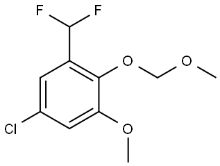 Benzene, 5-chloro-1-(difluoromethyl)-3-methoxy-2-(methoxymethoxy)- Structure