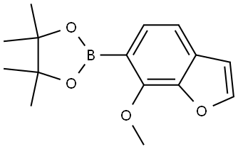 Benzofuran, 7-methoxy-6-(4,4,5,5-tetramethyl-1,3,2-dioxaborolan-2-yl)- Structure