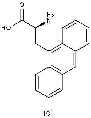 9-Anthracenepropanoic acid, α-amino-, hydrochloride (1:1), (αS)- Structure