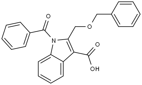 1H-Indole-3-carboxylic acid, 1-benzoyl-2-[(phenylmethoxy)methyl]- Structure