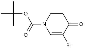 tert-butyl 5-bromo-4-oxo-3,4-dihydropyridine-1(2H)-carboxylate Structure