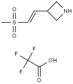 Azetidine, 3-[(1E)-2-(methylsulfonyl)ethenyl]-, 2,2,2-trifluoroacetate (1:1) Structure