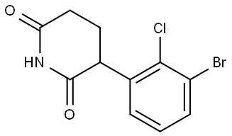 2,6-Piperidinedione, 3-(3-bromo-2-chlorophenyl)- Structure