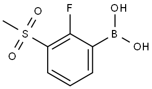 2-fluoro-3-(methylsulfonyl)phenylboronic acid Structure