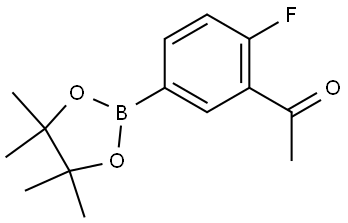 Ethanone, 1-[2-fluoro-5-(4,4,5,5-tetramethyl-1,3,2-dioxaborolan-2-yl)phenyl]- Structure