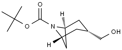 tert-butyl trans-3-(hydroxymethyl)-6-azabicyclo[3.1.1]heptane-6-carboxylate Structure