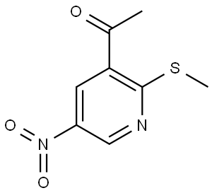 Ethanone, 1-[2-(methylthio)-5-nitro-3-pyridinyl]- 구조식 이미지