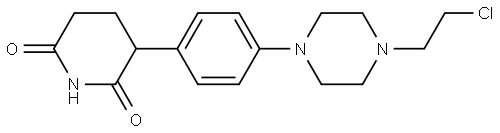 2,6-Piperidinedione, 3-[4-[4-(2-chloroethyl)-1-piperazinyl]phenyl]- Structure