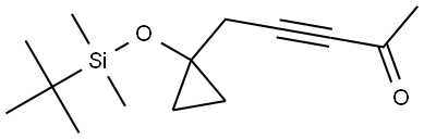 3-Pentyn-2-one, 5-[1-[[(1,1-dimethylethyl)dimethylsilyl]oxy]cyclopropyl]- Structure