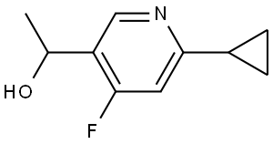 3-Pyridinemethanol, 6-cyclopropyl-4-fluoro-α-methyl- Structure