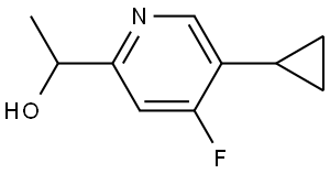2-Pyridinemethanol, 5-cyclopropyl-4-fluoro-α-methyl- 구조식 이미지