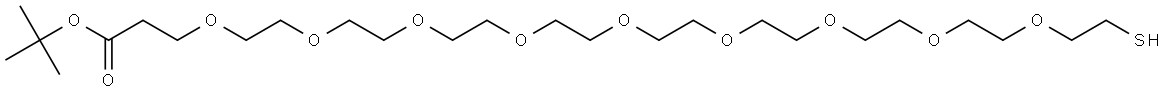 SH-PEG9-CH2CH2COOtBu Structure