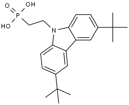 (2-(3,6-di-tert-butyl-9H-carbazol-9-yl)ethyl)phosphonic acid Structure